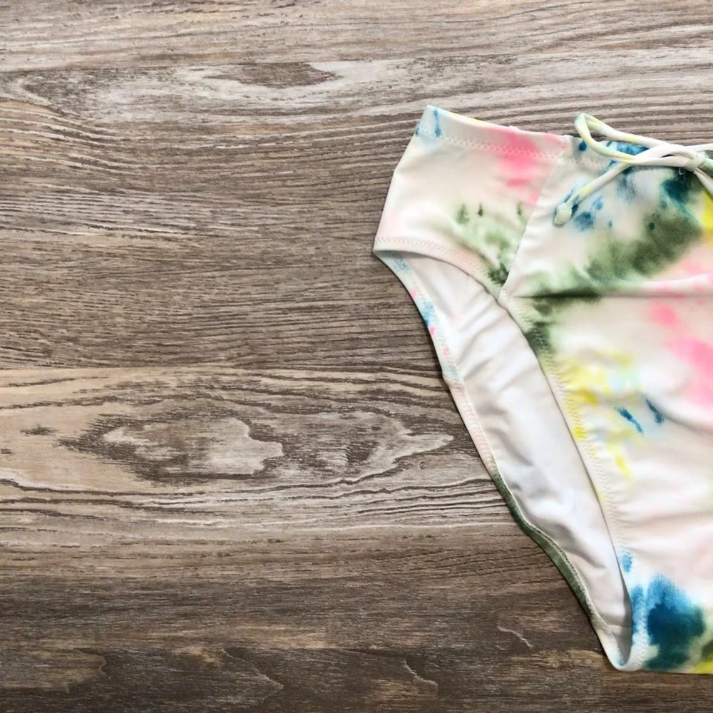 Old Navy The Tie Up French Multi Tie Dye Bikini Bottom Small NWT